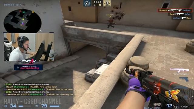 PRO PLAYERS REACTION TO SCREAM PLAYS! BEST OF SCREAM! CS:GO Twitch Moments смотреть онлайн