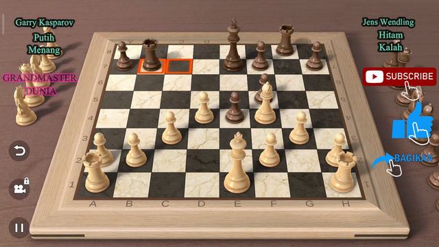 PENYUSUNAN STRATEGI PROMOSI PION PALING MENAKJUBKAN, KASPAROV VS WENDLING (Colmar Sim 1998) CHESS смотреть онлайн