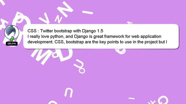CSS : Twitter bootstrap with Django 1.5 смотреть онлайн