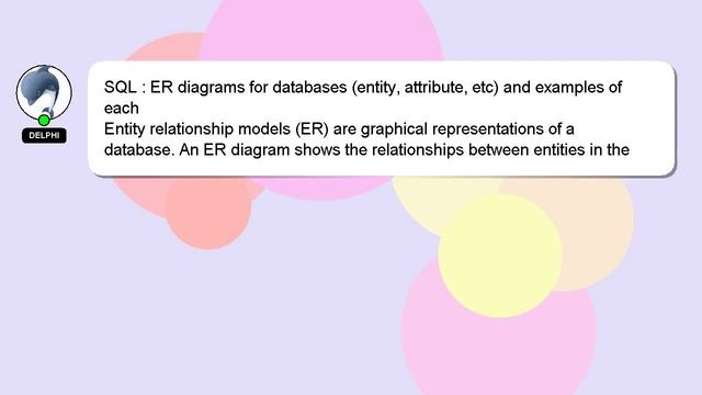 SQL : ER diagrams for databases (entity, attribute, etc) and examples of each смотреть онлайн