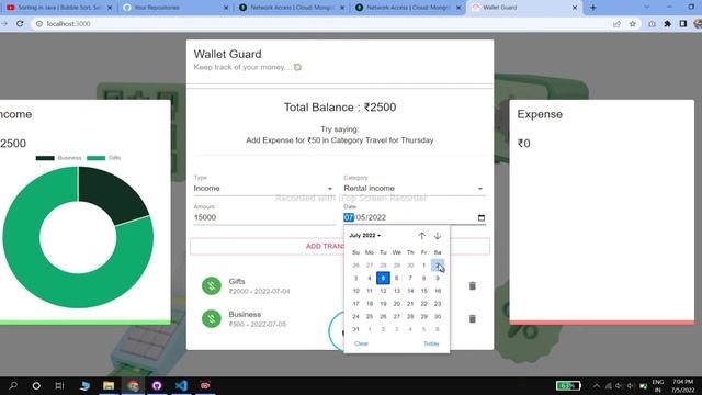 WalletGuard | ReactJS | NodeJS | Speechly | MERN | Project | Expense tracking web application смотреть онлайн