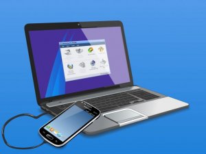 Как подключить телефон к ноутбуку.