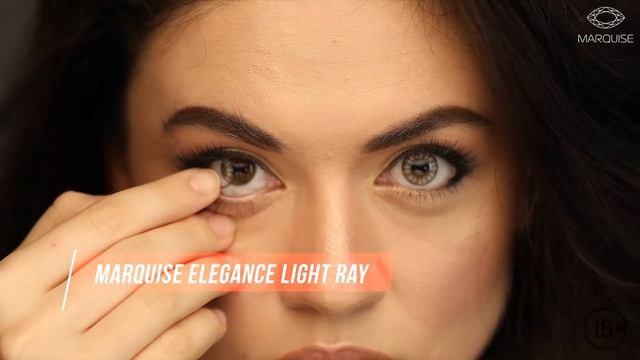 Серые линзы Marquise Elegance Light Gray - 100% перекрытие темного цвета глаз. Мягкие цветные линзы смотреть онлайн