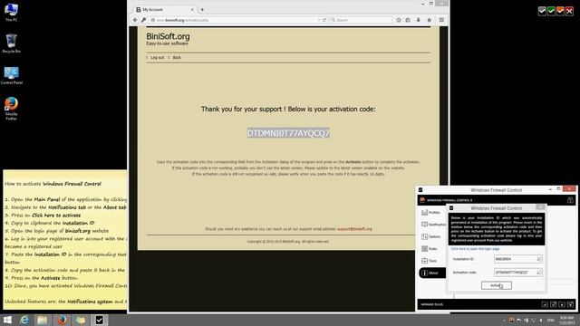 Binisoft.org - Windows Firewall Control - Activation steps смотреть онлайн