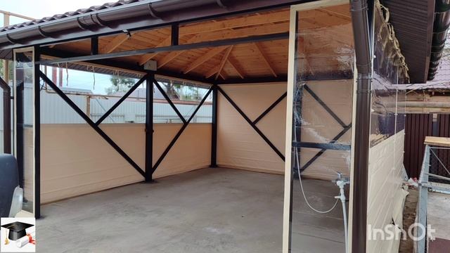 комбинированные мягкие окна на металлический навес для машин смотреть онлайн