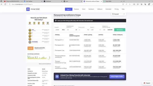 Сколько майнит ICERIVER KAS KS0 за 1 день？