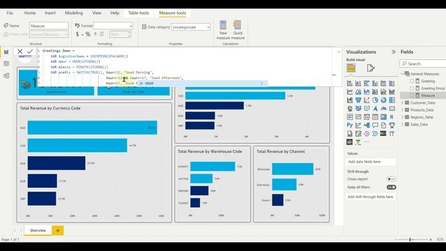 How to add greetings in Power BI? смотреть онлайн