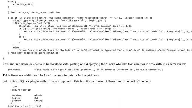 Comment "like" problem - "users who like this" avatar linking to current user profile instead of... смотреть онлайн