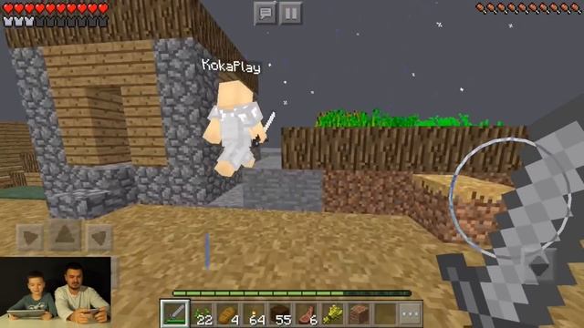 НУБик Нашёл ДЕРЕВНЮ :) ВЫЖИВАНИЕ #4 Майнкрафт ПЕ КокаПлей ЛетсПлей - Minecraft Realms смотреть онлайн