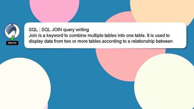 SQL : SQL JOIN query writing смотреть онлайн
