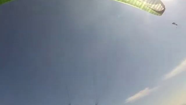 Крепление камеры Go Pro на  параплане / вид сзади /