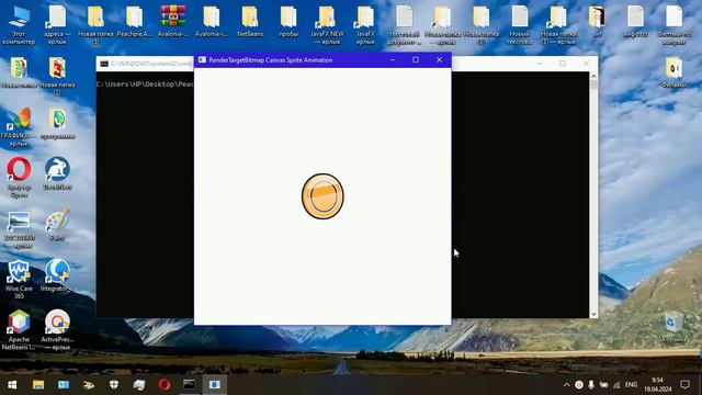 RenderTargetBitmap Canvas Sprite Animation. смотреть онлайн