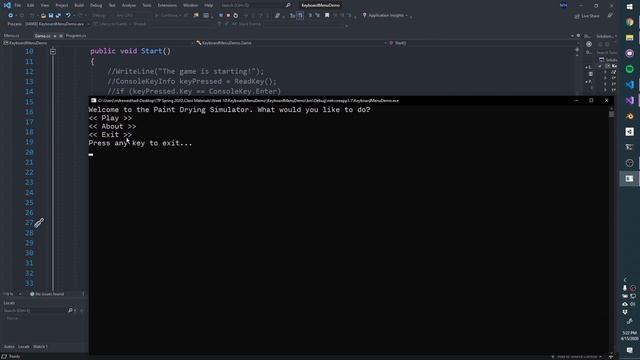 Intro to C#: 29 - Making a Fancy Keyboard-Controlled Console Menu смотреть онлайн