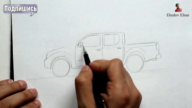 Как нарисовать машину Пикап * Любительская работа * (Ehedov Elnur) How to Draw a Car смотреть онлайн