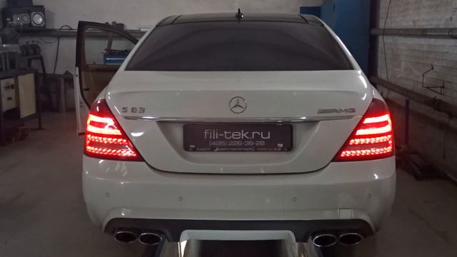 Выхлоп на представительский Mercedes S63 AMG W221