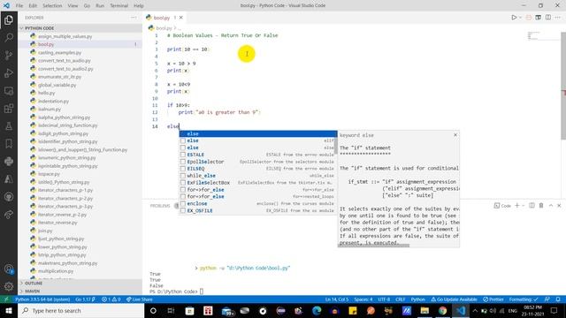 Python Bool Part-1 #61 #lingarajtechhub смотреть онлайн