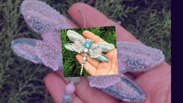 Брошки из бисера - для вдохновения. Бабочки, стрекозы, жуки. Часть 13 смотреть онлайн