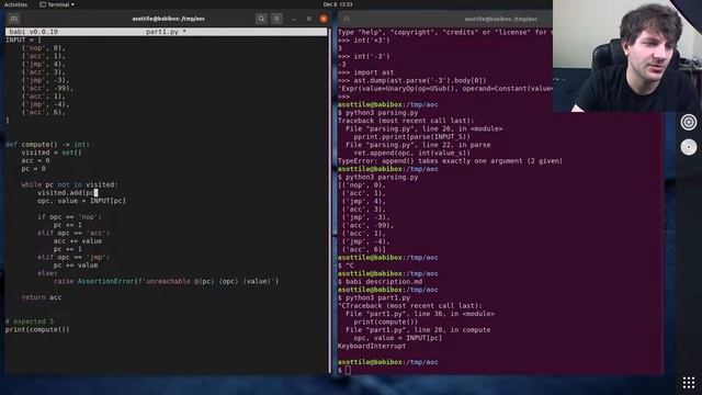 2020 advent of code - day 08 solutions смотреть онлайн