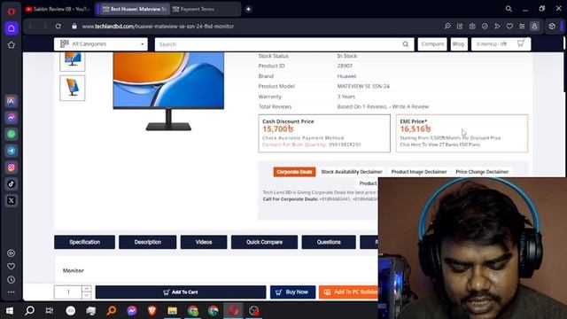 HUAWEI MATEVIEW SE SSN 24 23 8 INCH FHD MONITOR BANGLA REVIEW 2023 || Sabbir Review 08 смотреть онлайн