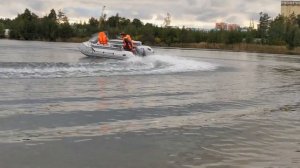 Лодка ZVEZDA 420 ТРИМАРАН с надувным дном низкого давления НДНД