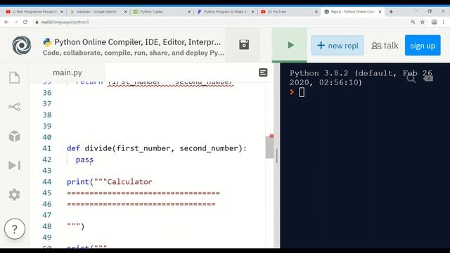 Simple Calculator in Python смотреть онлайн