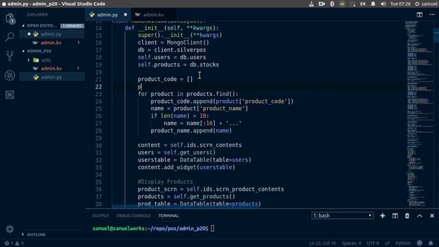 Python/Kivy POS System Part 4:Admin Dashboard(Part 20) смотреть онлайн