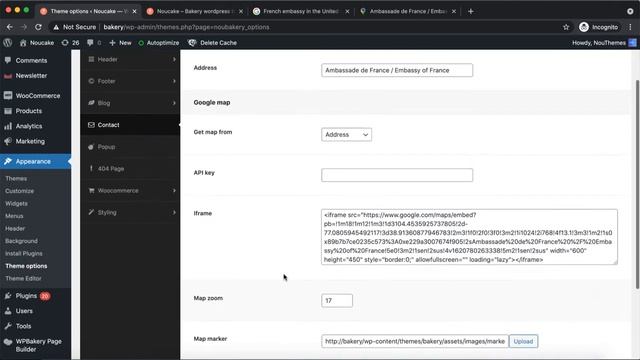 Add google map option without API key iframe смотреть онлайн