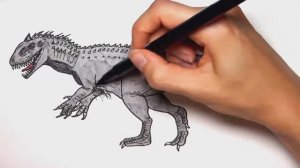 Рисование и раскраски для девочек!  Рисуем динозавра Т-Рекса! \\ Творчество для мальчиков!