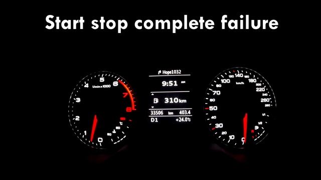 Audi A3 Start Stop Fault Engine Problem