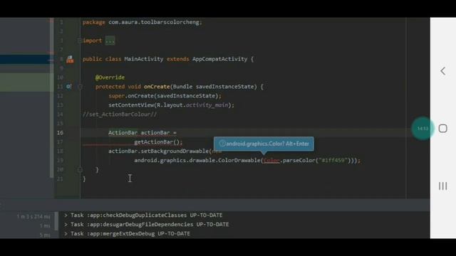 status bar and toolbar colour change in Android studio Hindi video смотреть онлайн