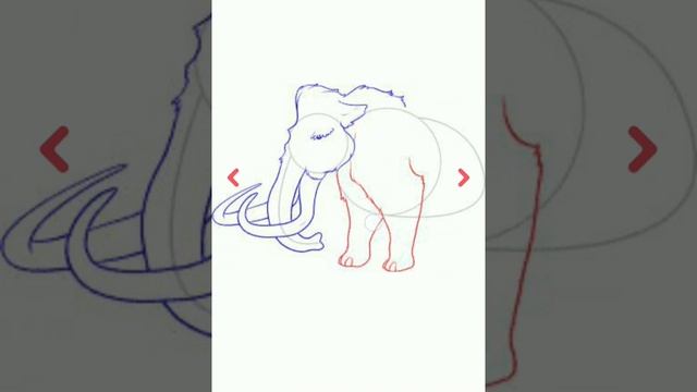 Как нарисовать мамонта(слона) смотреть онлайн