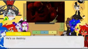 (gacha life fnaf1 and sl react to slasher... )