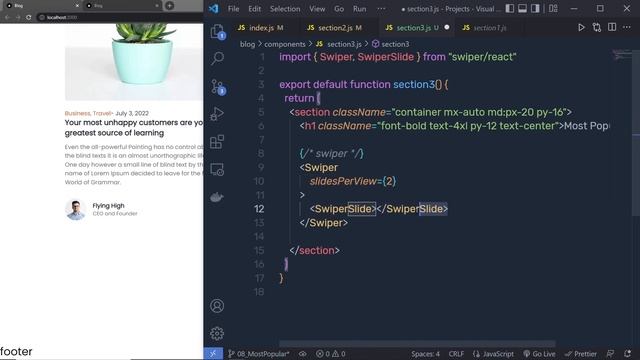 Next.js Blog Application with Tailwind CSS - For Beginners [#9] - Most Popular смотреть онлайн