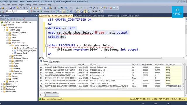 Bài 8: Tạo và sử dụng Store Procedure trong SQL Server смотреть онлайн