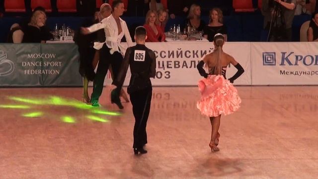 Кожевников Владислав - Ивлева Елизавета Чемпионат РТС Молодежь 1 Латина Финал Ча-Ча смотреть онлайн