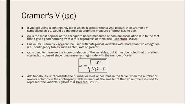 Tutorial: Effect sizes - Part 3 (Phi, Cramer's V) смотреть онлайн