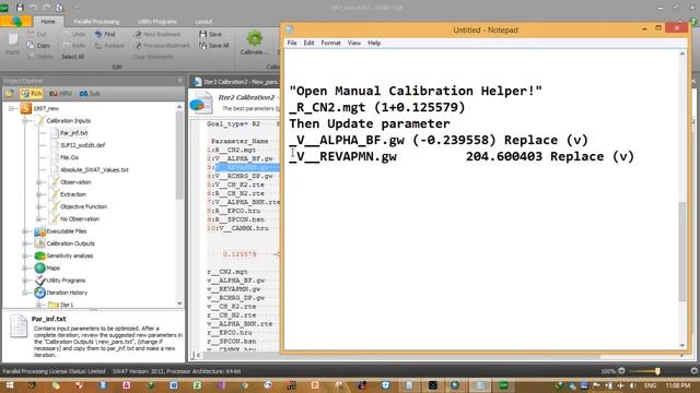 Insert calibrated parameter back into ArcSWAT using Manual Calibration Helper and Run simulation смотреть онлайн