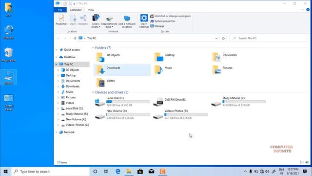 How To Show Icon On Desktop in windows 10 Hindi/Urdu Step By Step COMPUTER INFINITE смотреть онлайн