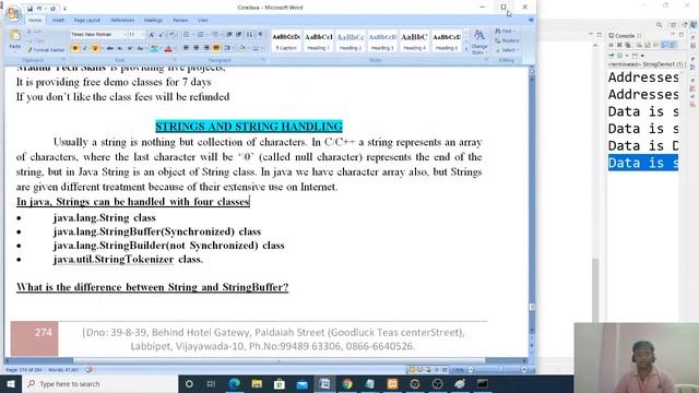 55. Core Java @ Free in Telugu, Strings & String Handling смотреть онлайн