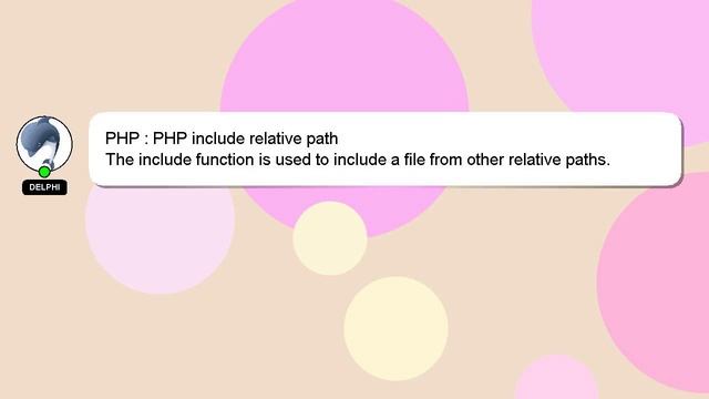 PHP : PHP include relative path смотреть онлайн