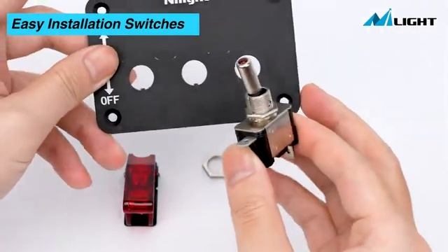 Nilight 12V LED Toggle Switch Heavy Duty 20A Switch SPST ON Off 3 Pin Rocker Switch смотреть онлайн