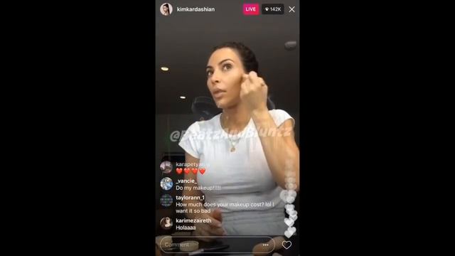 Kim Kardashian Makeup Tutorial On Instagram Live