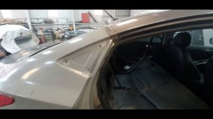 Замена заднего крыла солярис