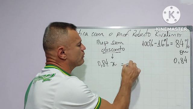 Porcentagem, questão 14 CPII, com o professor Roberto Rivelino. смотреть онлайн