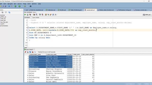SQL Task | nth Highest salary calcuation | SQL interview questions and answers for 3+ смотреть онлайн