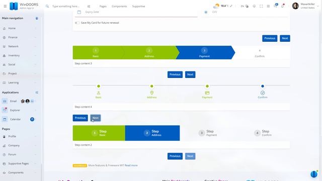 Wizard UI screen | Get WinDOORS | Admin Dashboard |Responsive Multipurpose with Multi Device Suppor смотреть онлайн