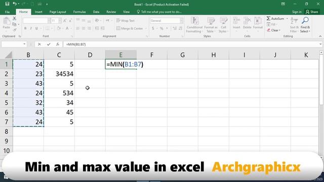 Minimum and maximum function in Microsoft excel (quick excel lessons) смотреть онлайн