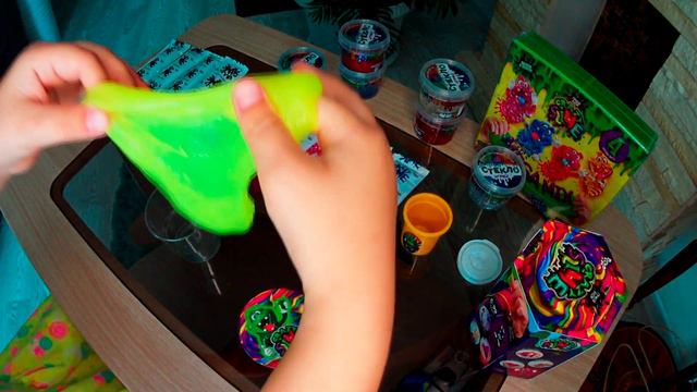 Как сделать Слайм светящийся в темноте Crazy Slime набор слаймов ручной лизун, делаю своими руками смотреть онлайн
