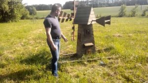 декоративная садовая мельница своими руками