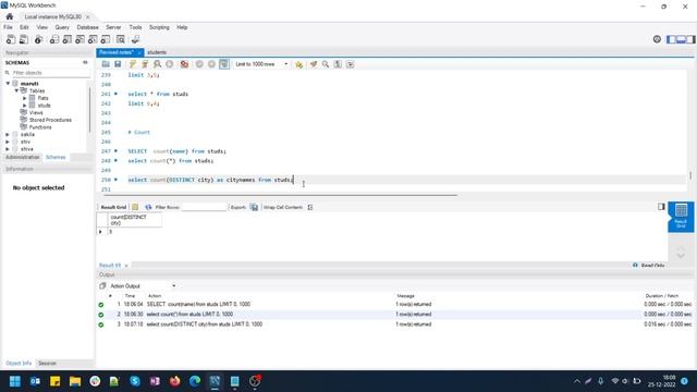 #MYSQL Workbech Count Operators смотреть онлайн